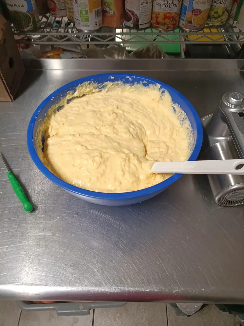 Coconut cream pie step: Custard